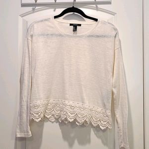 forever 21 lace bottom sweater ♡
